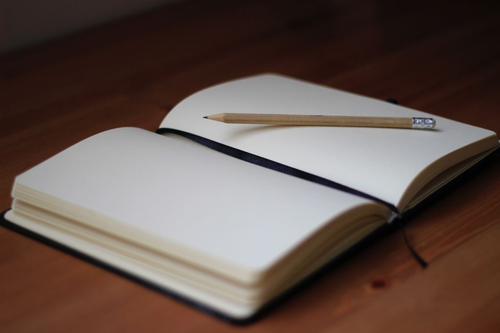 image of stylish notebook with a pencil